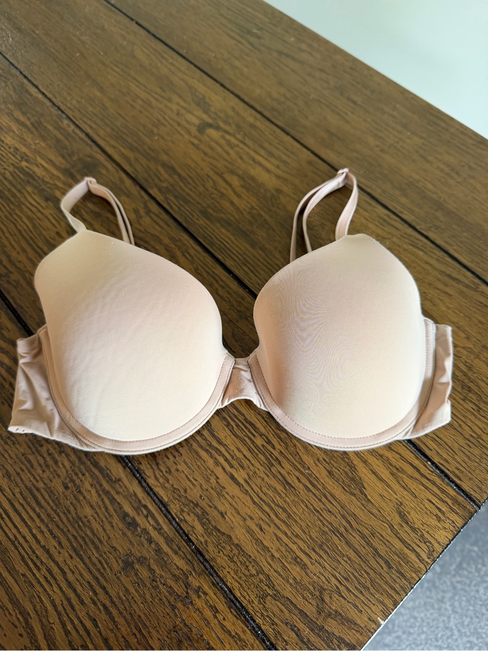 Victorias Secret Uplift Semi Demi‎ Bra Nude Tan Underwire Padded 34C